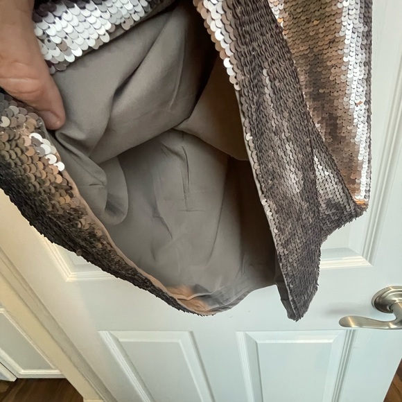 NWT, Banana Republic Shimmering Sequin Gold / Bronze Mini Dress - Picture 7 of 7